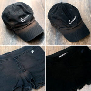 schwarze Textilfarbe