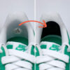Hinterkappe von Schuhen flicken - Selbstklebende Flicken