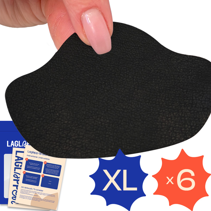 Hinterkappe von Schuhen flicken - Selbstklebende Flicken - Schwarz XL