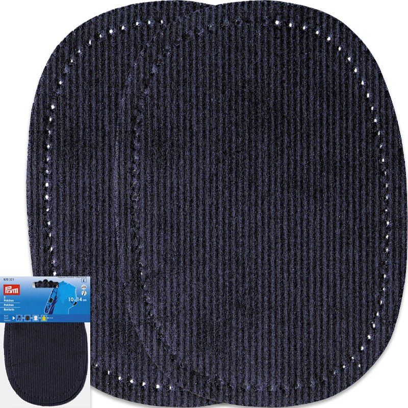 Ellenbogen-Flicken – Cord - Marineblau