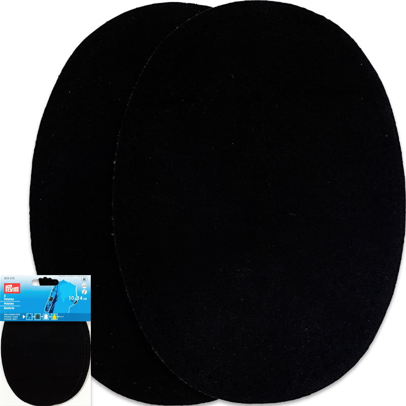 Ellenbogen-Flicken Velours - Dicke 0,75 mm - 10 x 14 cm , Schwarz