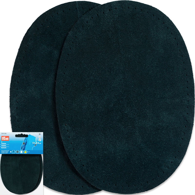 Ellenbogen-Flicken Velours - Dicke 0,75 mm - 9,5 x 14,5 cm , Grün
