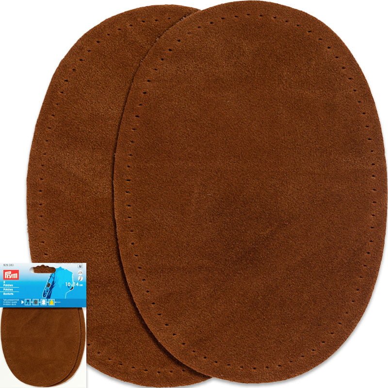 Ellenbogen-Flicken Velours - Dicke 0,75 mm - 9,5 x 14,5 cm , Kamel