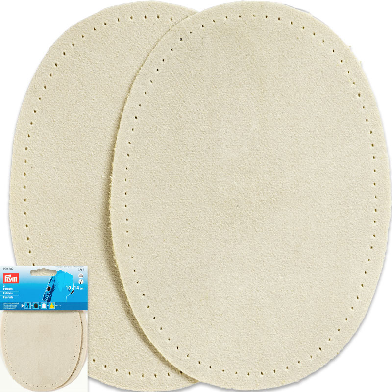 Ellenbogen-Flicken Velours - Dicke 0,75 mm - 9,5 x 14,5 cm , Sand