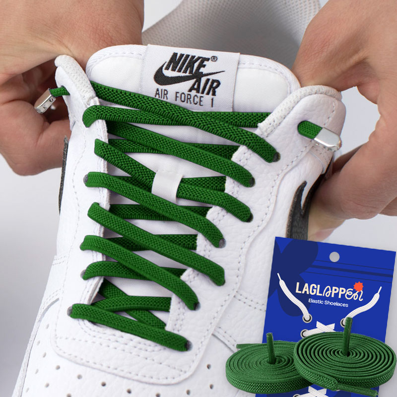 Elastische Schnürsenkel ohne Binden – Schuhe einfach anziehen - Grün