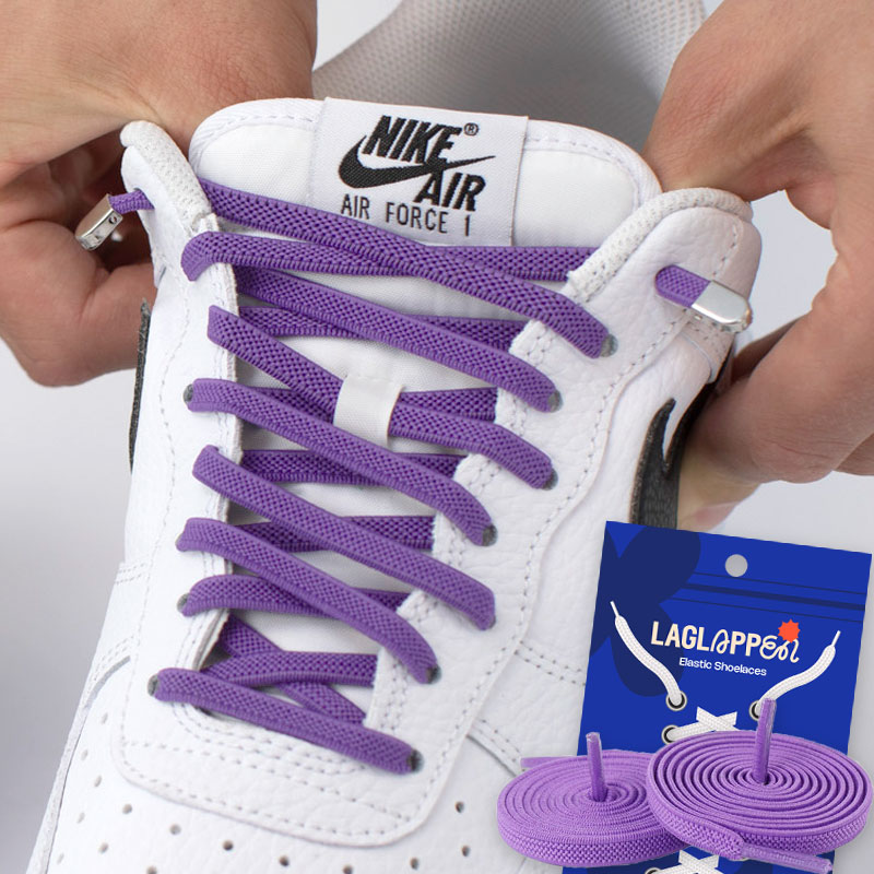 Elastische Schnürsenkel ohne Binden – Schuhe einfach anziehen - Lila