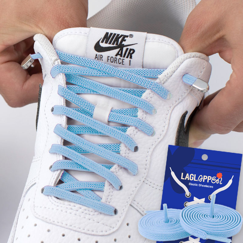 Elastische Schnürsenkel ohne Binden – Schuhe einfach anziehen - Hellblau
