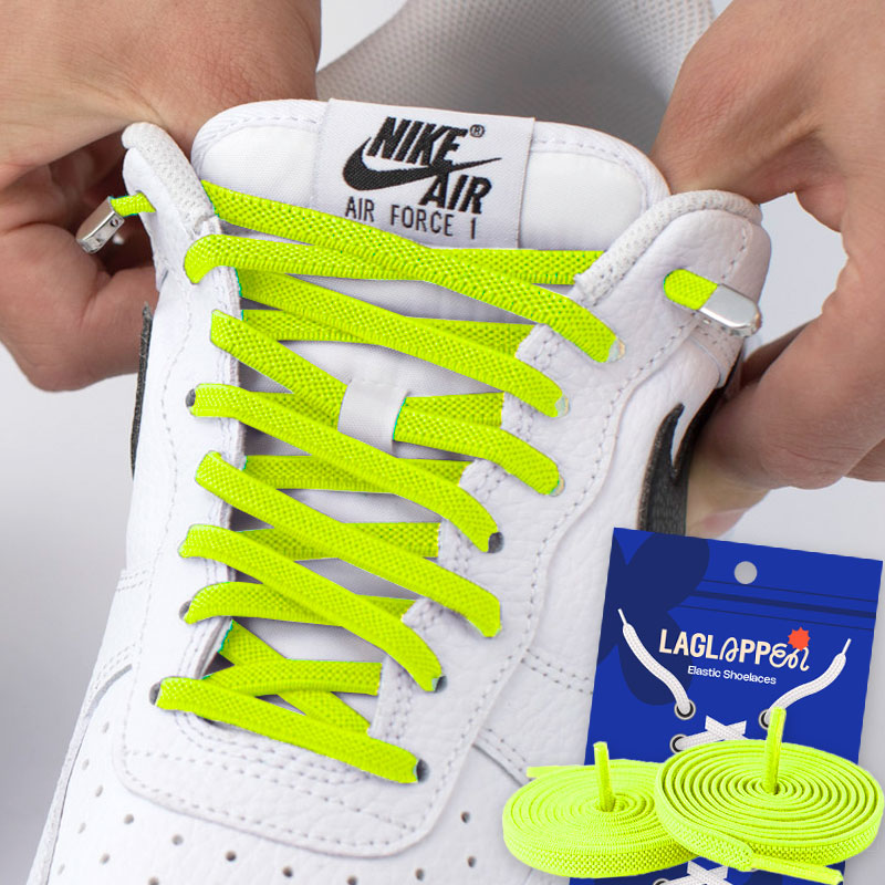 Elastische Schnürsenkel ohne Binden – Schuhe einfach anziehen - Neon