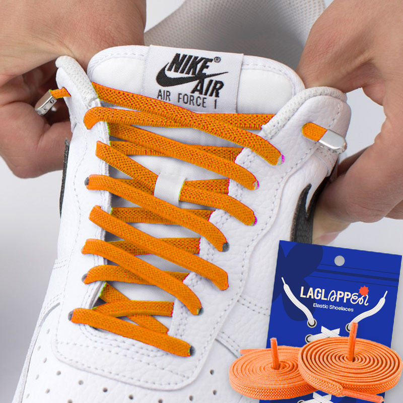 Elastische Schnürsenkel ohne Binden – Schuhe einfach anziehen - Orange