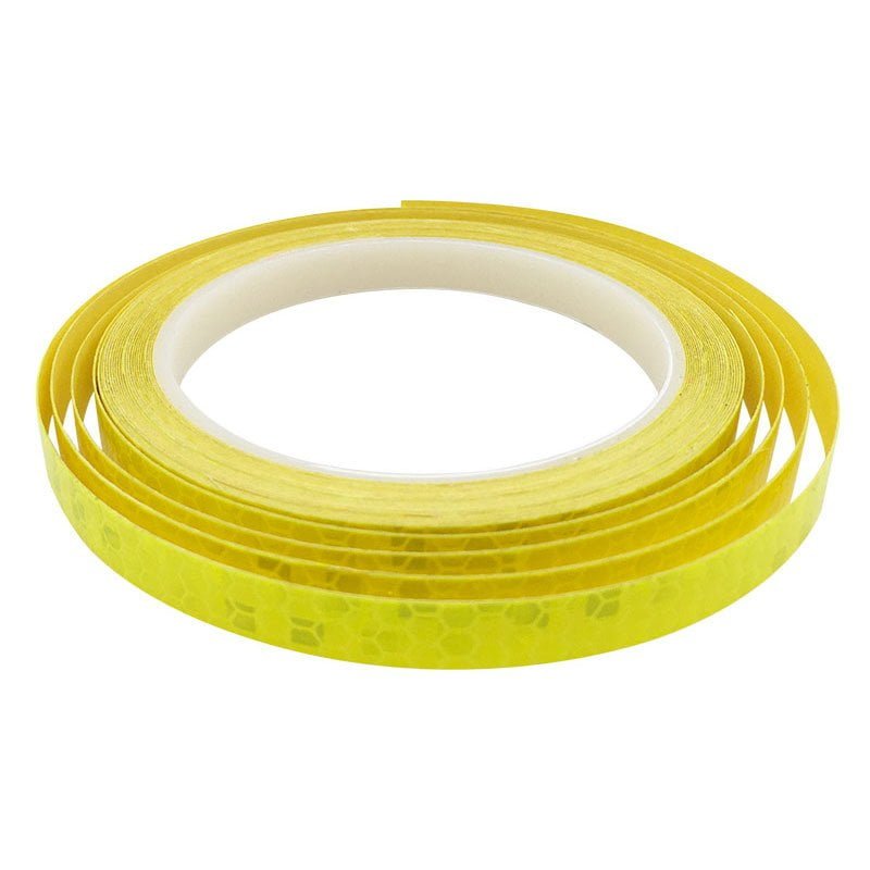 Reflektierendes Klebeband auf Rolle – für Fahrräder, Helme und Fahrzeuge - Gelb