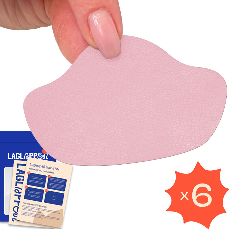 Hinterkappe von Schuhen flicken - Selbstklebende Flicken - Rosa