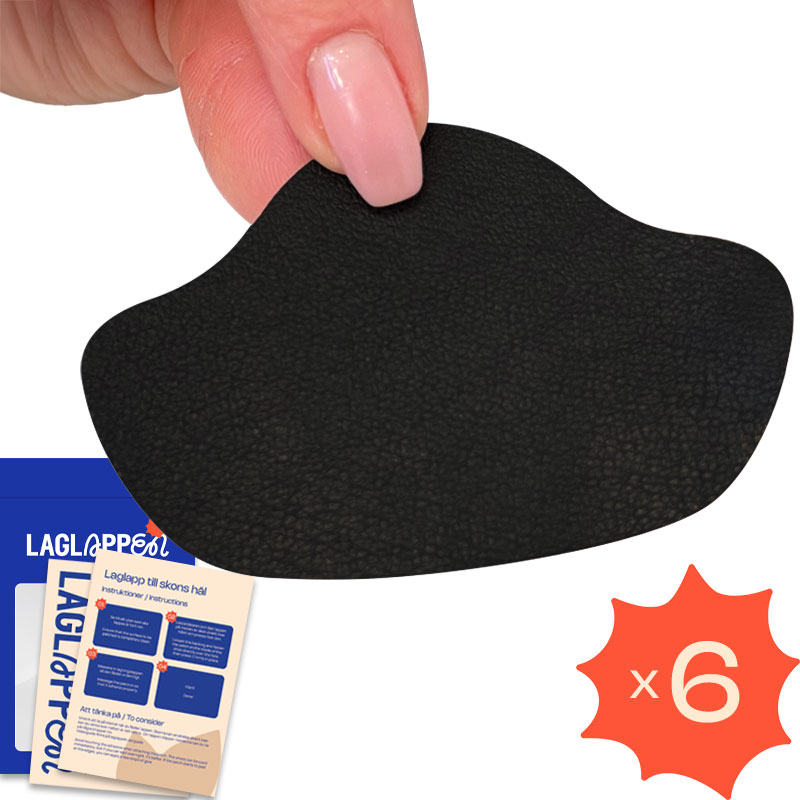 Hinterkappe von Schuhen flicken - Selbstklebende Flicken - Schwarz