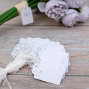 Preisschilder mit Schnur