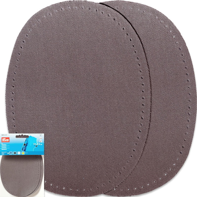 Ellenbogen-Flicken – Baumwolle - Grau , 10 x 14 cm