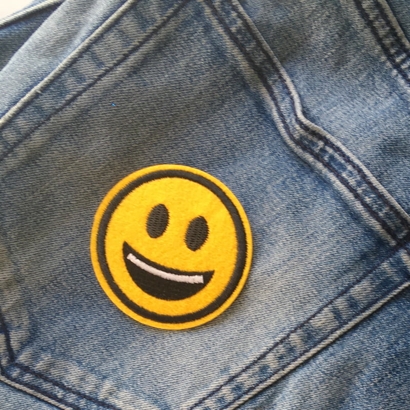 Smiley Fröhlich - Bügelbild – Bild 2