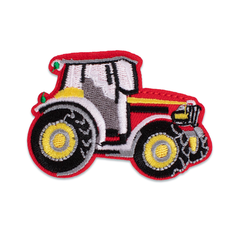 Roter Traktor - Bügelbild