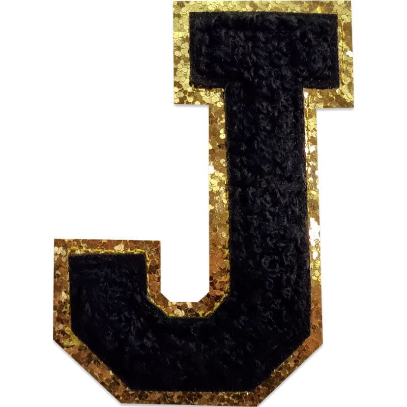 Buchstaben A-Z - Auswählen - Schwarz/Gold , J