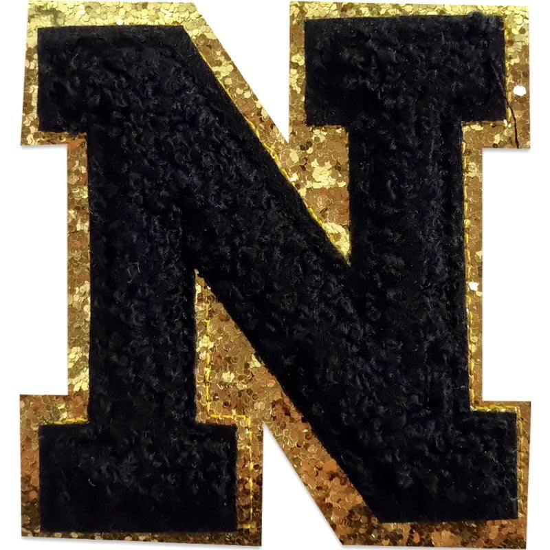 Buchstaben A-Z - Auswählen - Schwarz/Gold , N
