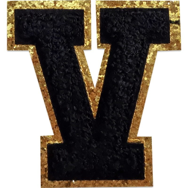 Buchstaben A-Z - Auswählen - Schwarz/Gold , V