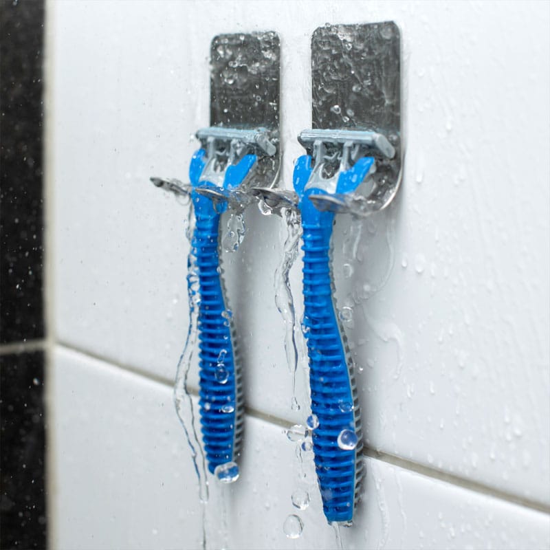 Rasiererhalter – Selbstklebend aus gebürstetem Metall – Bild 5