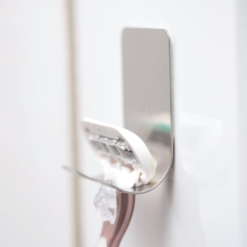 Rasiererhalter – Selbstklebend aus gebürstetem Metall – Bild 4