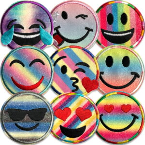 Bling Smileys - Bügelbilder